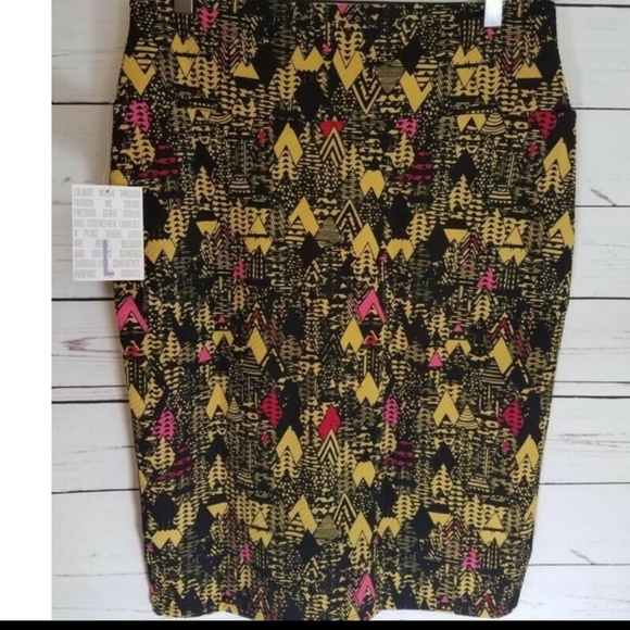 Lularoe Skirt Size XL Cassie Stretch Midi NWT - Picture 5 of 10